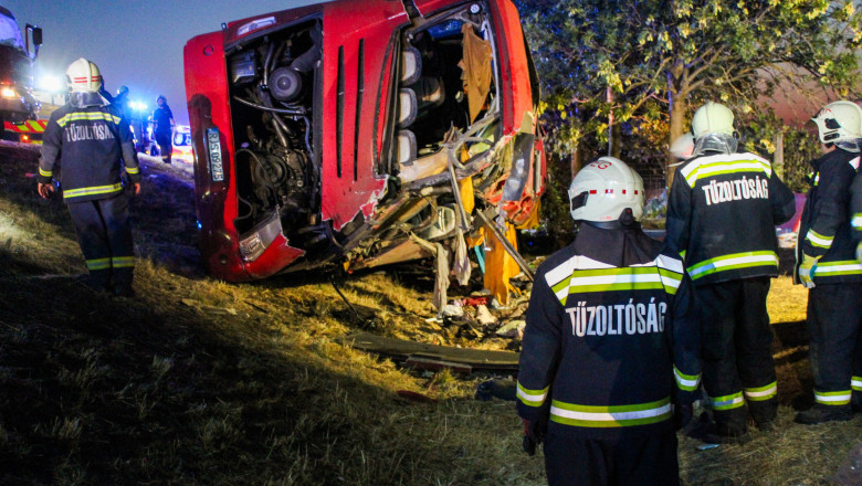 Tragedie în Ungaria. 12 pelerini au murit după ce autocarul s-a răsturnat/ Profimedia
