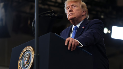 President Trump Speaks At The Nassau County Police Academy Center