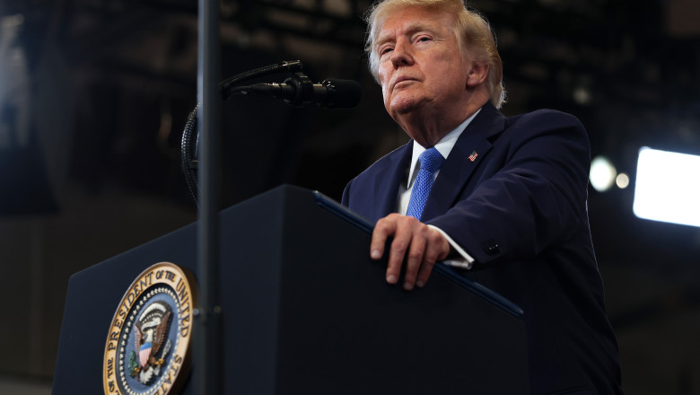 President Trump Speaks At The Nassau County Police Academy Center