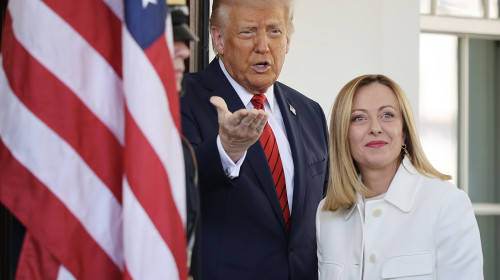 President Trump Meets With Visiting Italian Prime Minister Giorgia Meloni At The White House