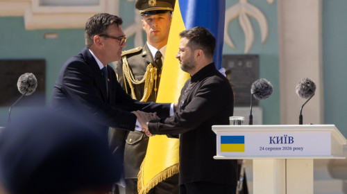 Andy Burnham și Zelenski, Kiev / Foto: Profimedia