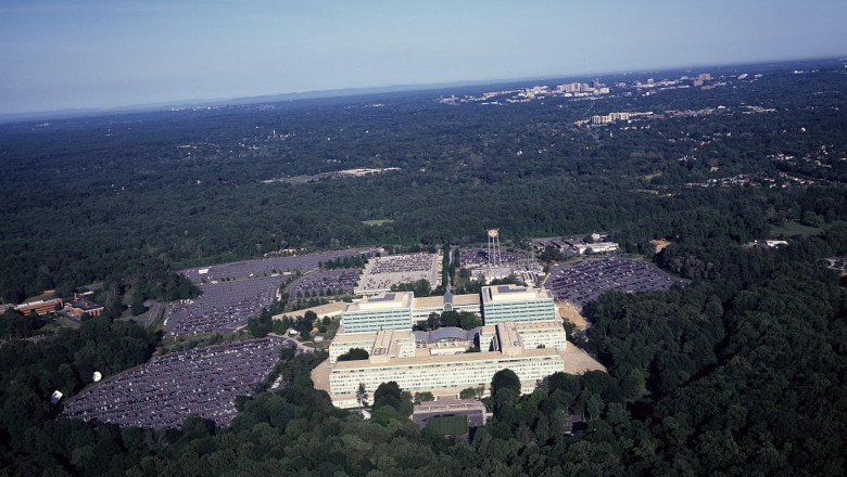 Aerial view of CIA headquarters, Langley, Virginia 14348v