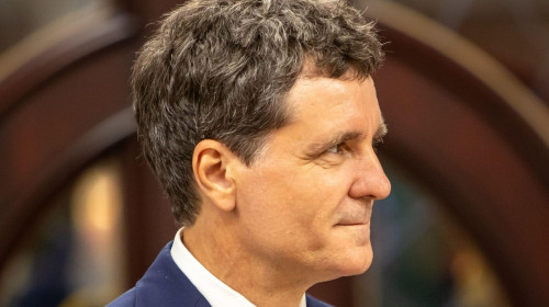 Chisinau, Moldova - august 27, 2026: Official visit of Romanian President Nicușor Dan to the Republic of Moldova.
