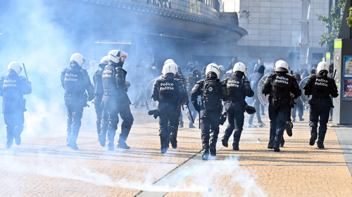 Proteste violente în Belgia/ Profimedia