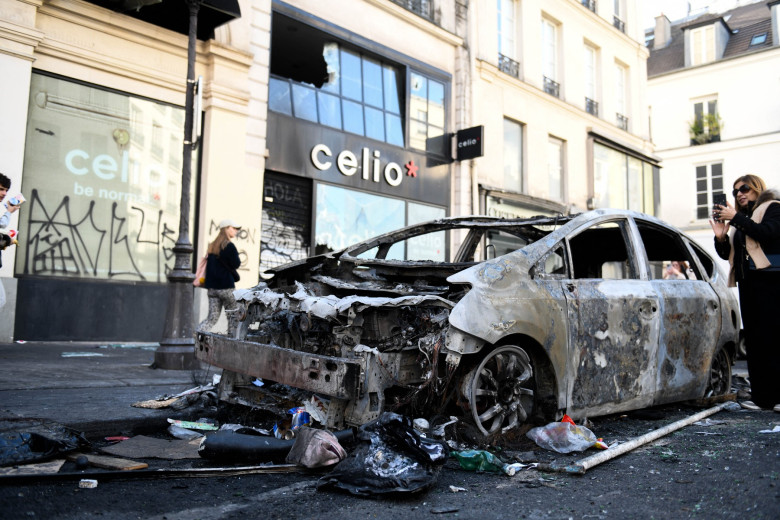 Post-Protest Looting And Damage Near Strasbourg Saint-Denis - Paris