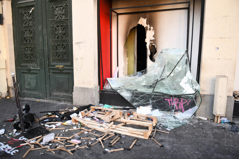 Post-Protest Looting And Damage Near Strasbourg Saint-Denis - Paris