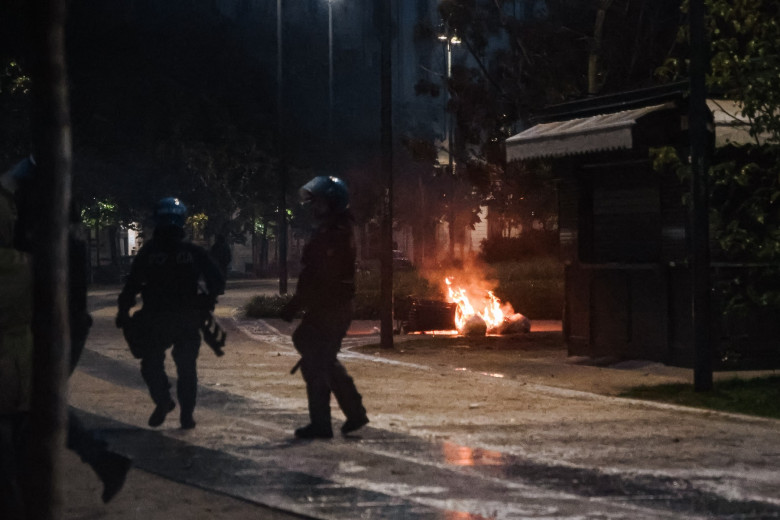 Milan: Young People Protest And Clash With Police The Day After The "Italia In Piazza" Student Demonstration Against The High Cost Of Living