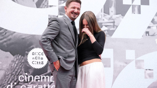 Rome, Italy. 23rd Oct, 2026. (L to R) Jeremy Renner and Ava Berlin Renner attend the photocall of “Jeremy Renner” during the 21st Rome Film Festival at Auditorium Parco Della Musica. Credit: SOPA Images Limited/Alamy Live News