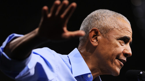 Barack Obama Campaigns With Michigan Democrats Ahead Of Midterm Elections