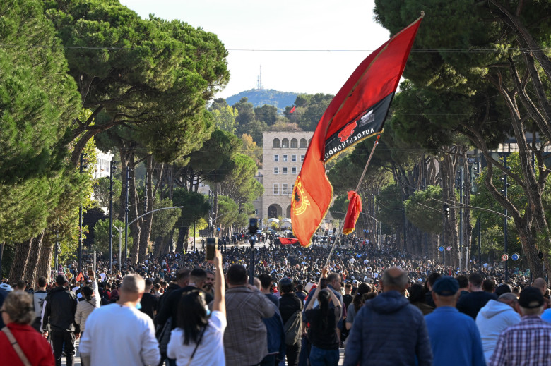 Mass Anti-Government National Protest in Tirana