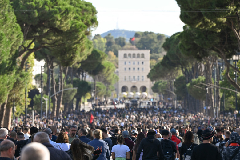 Mass Anti-Government National Protest in Tirana