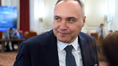 Bucharest, Romania. 19th Oct, 2026: Dumitru Chisalita, proposed by prime minister-designate Luca Niculescu for the position of Minister of Energy, is heard in the specialized committees of the Senate and the Chamber of Deputies at the Romanian Parliament