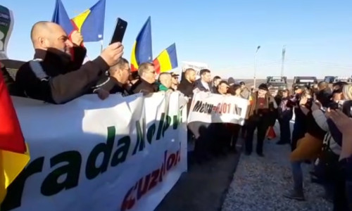 Protest Autostrada Moldovei cu Ștefan Mandachi