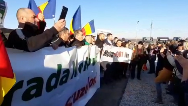 Protest Autostrada Moldovei cu Ștefan Mandachi