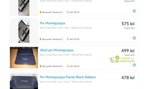 Pixuri Montegrappa pe OLX