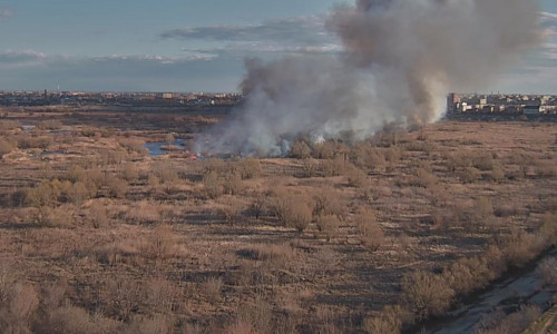 Incendiu în Delta Văcărești