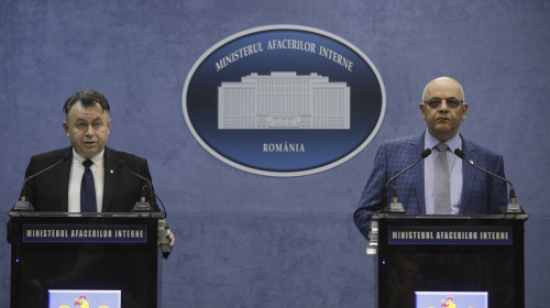 Nelu Tătaru și Raed Arafat la Ministerul de Interne