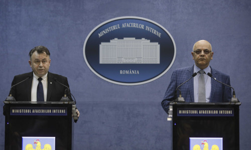 Nelu Tătaru și Raed Arafat la Ministerul de Interne
