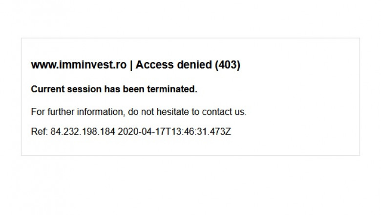 Site-ul imminvest blocat
