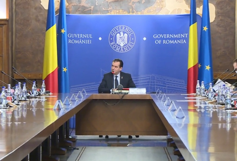 Ludovic Orban în ședința de Guvern