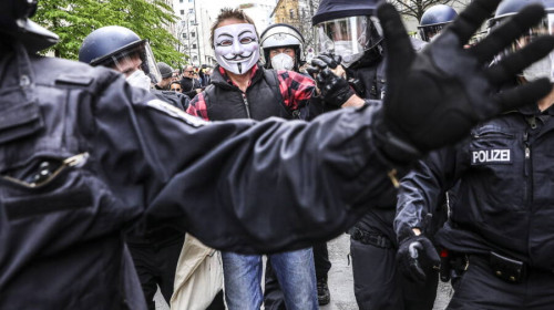 Protest anti-carantină la Berlin