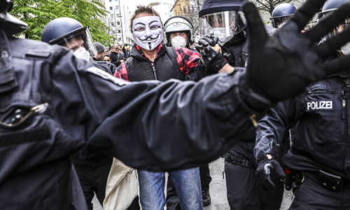 Protest anti-carantină la Berlin