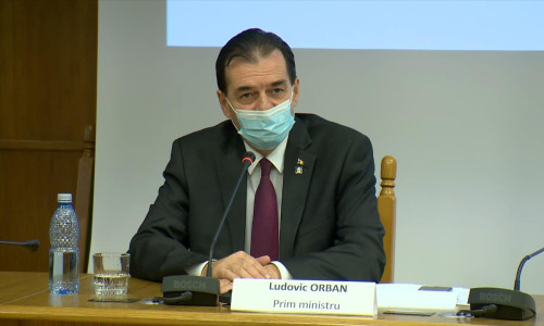 Ludovic Orban cu mască de protecție