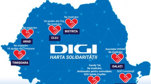 Harta solidarității Digi Tel Family Tel