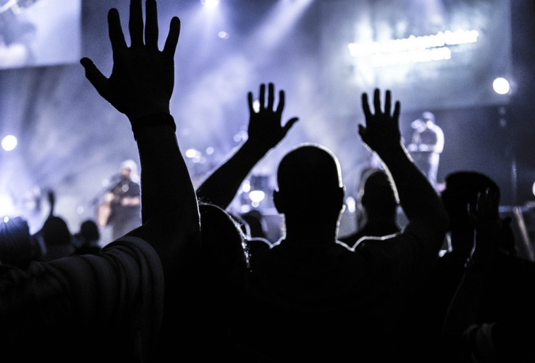 Spectacol, concert, public, scenă, cântăreți, muzică, festival