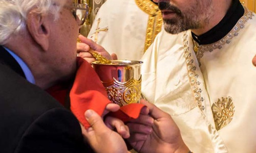 Sfânta Împărtășanie, cu aceeași linguriță