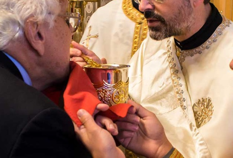 Sfânta Împărtășanie, cu aceeași linguriță