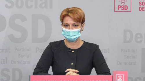 Lia Olguța Vasilescu, la PSD, cu mască de protecție