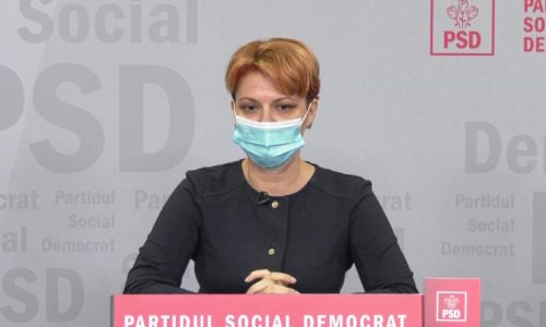 Lia Olguța Vasilescu, la PSD, cu mască de protecție