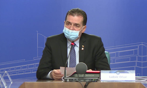 Ludovic Orban, în ședință de Guvern, cu mască de protecție