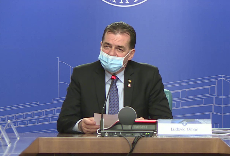 Ludovic Orban, în ședință de Guvern, cu mască de protecție