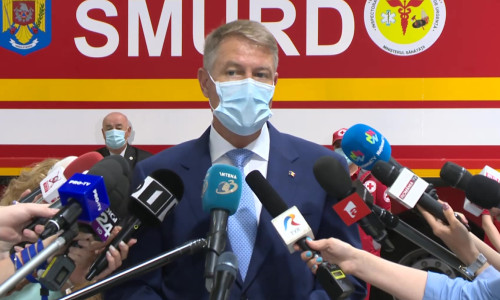 Klaus Iohannis, cu SMURD în spate