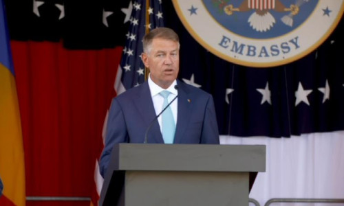 Klaus Iohannis la Ambasada SUA