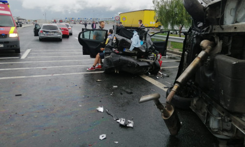 Accident rutier pe A1 aproape de Vama Nădlac