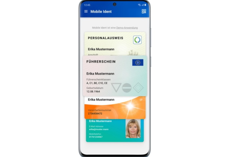 Act de identitate electronic pe smartphone, telefon mobil, buletin în Germania