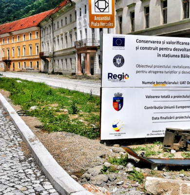 Băile Herculane în lucrări de modernizare