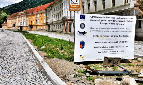 Băile Herculane în lucrări de modernizare