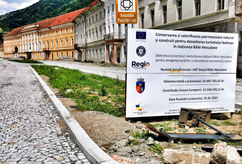 Băile Herculane în lucrări de modernizare
