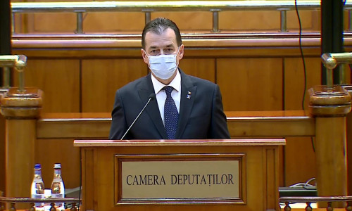 Ludovic Orban cu mască în Camera Deputaților
