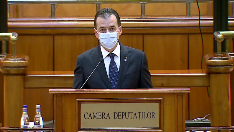Ludovic Orban cu mască în Camera Deputaților