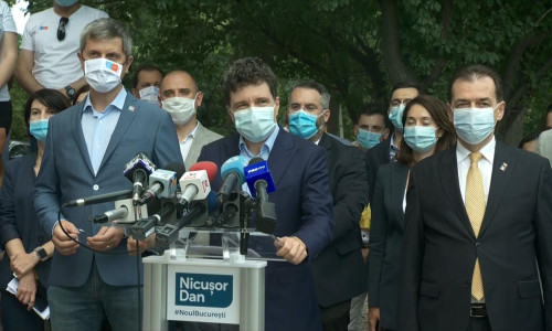 Nicușor Dan cu Dan Barna și Ludovic Orban