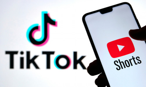 YouTube Shorts pe fond de TikTok