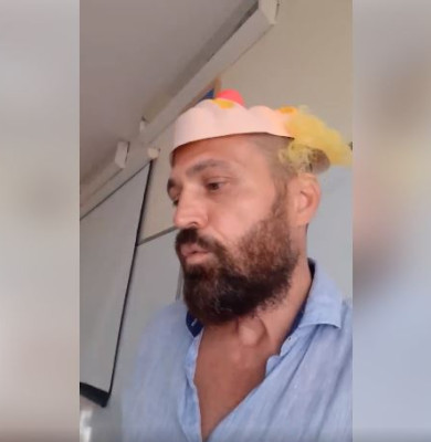 nelu-pop-profesor-sport-oradea-protest-masca-1