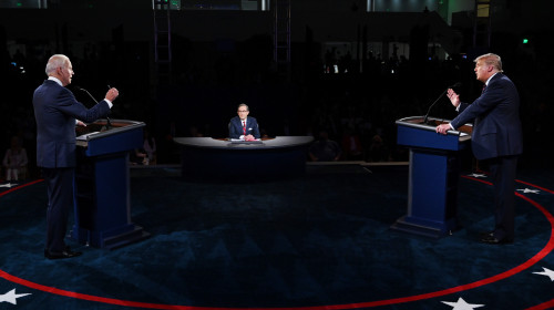 Donald Trump și Joe Biden în dezbatere