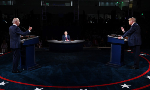 Donald Trump și Joe Biden în dezbatere