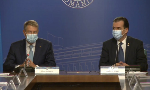 Klaus Iohannis în ședința de Guvern Orban